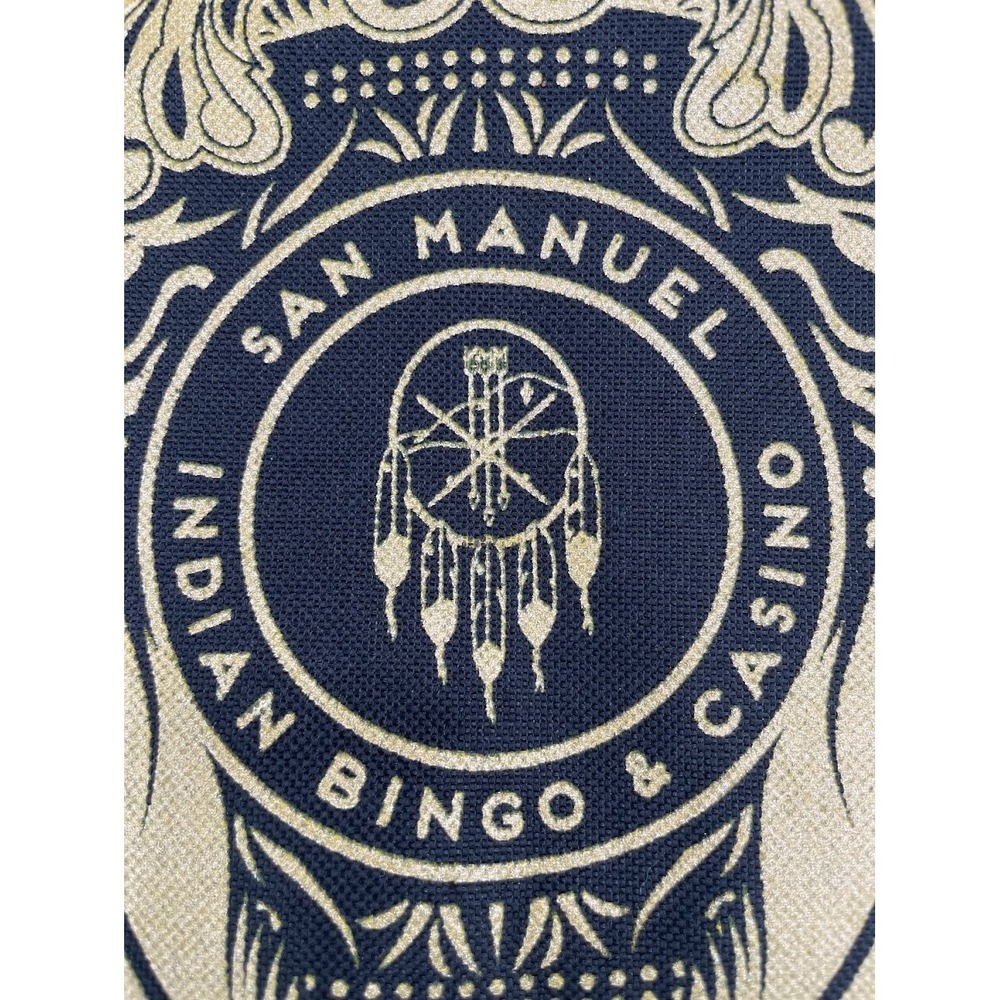 San Manuel Indian Bingo Casino Black Gold Reusable Tote Bag Large